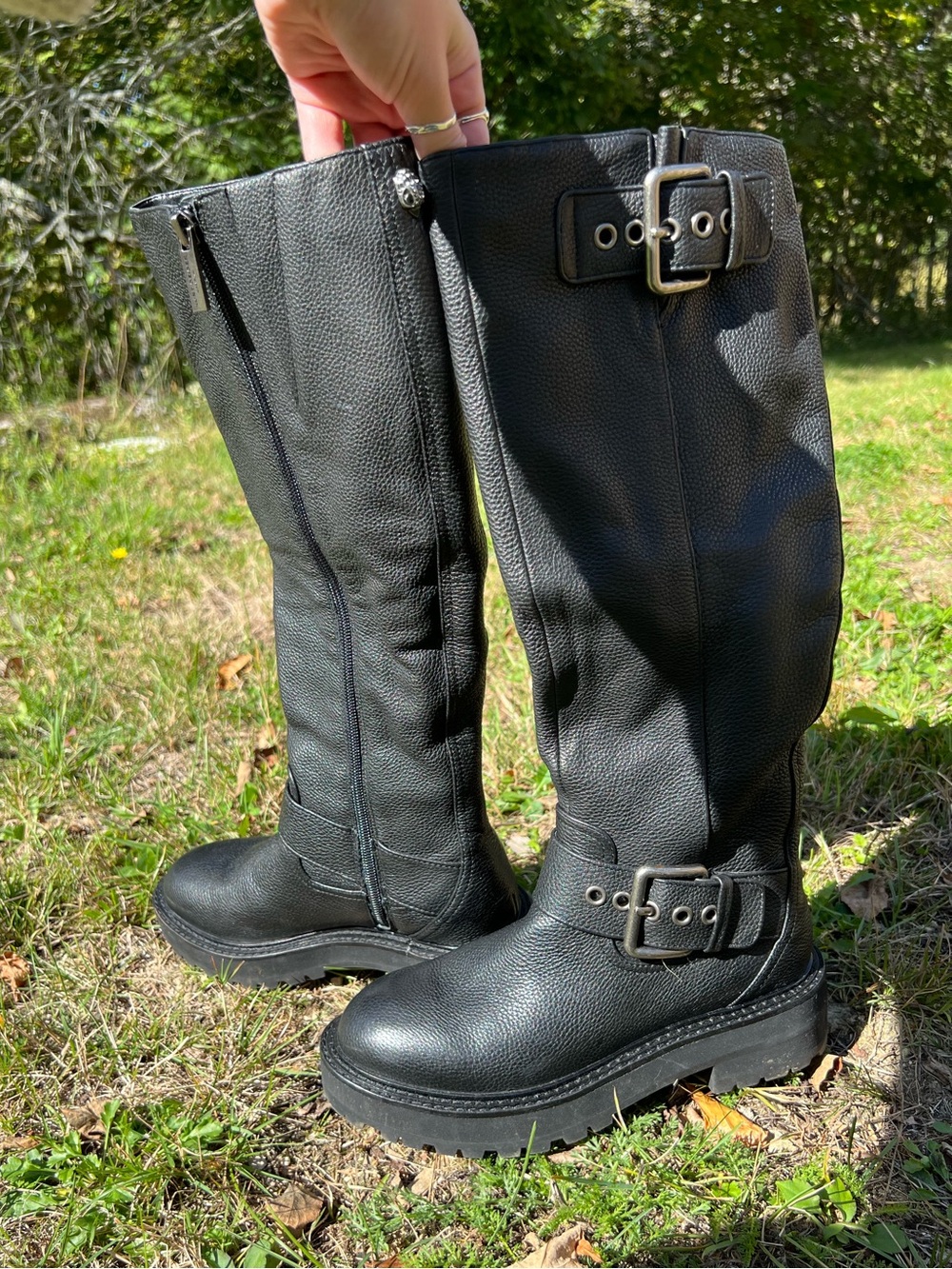 Kurt Geiger London Hackney Biker Knee Boots